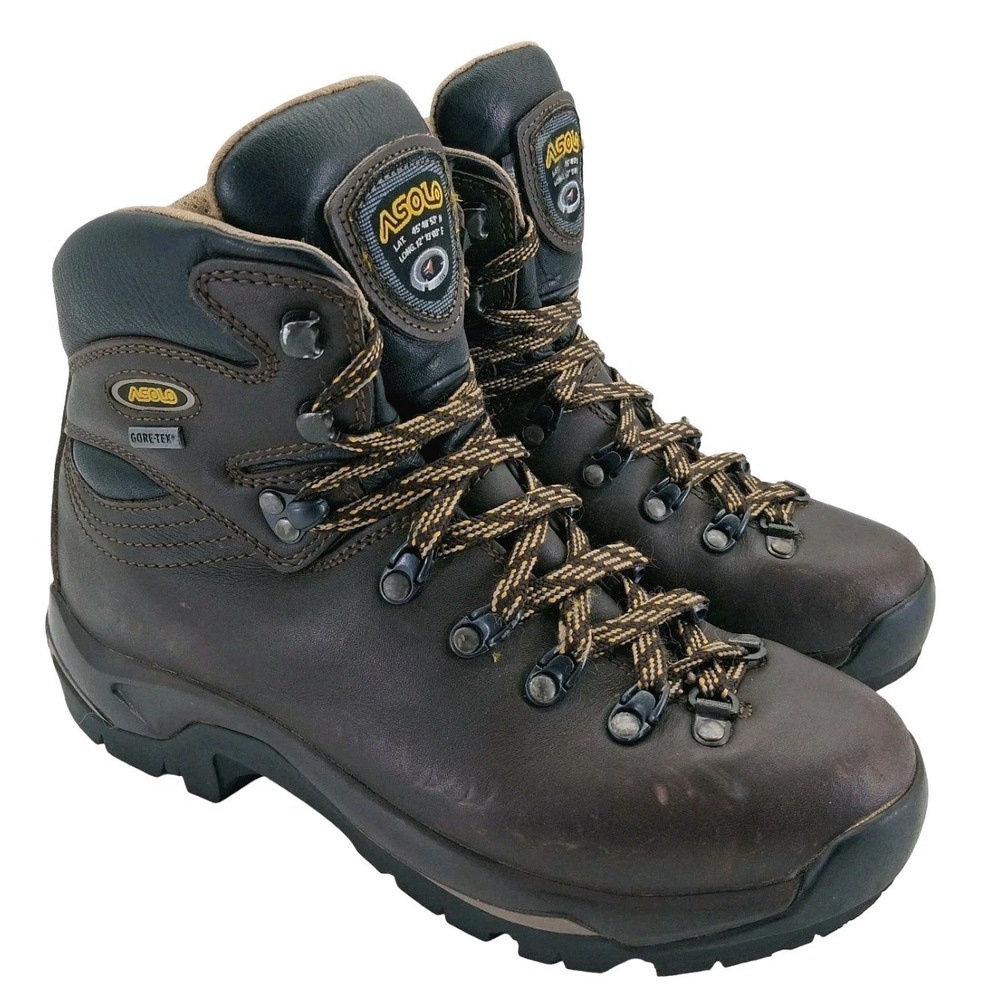 Asolo TPS 520 GV Boots Womens Size 8.5 Brown Leather Hiking Gore-Tex Vibram